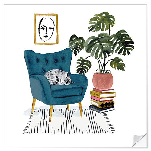 Sticker mural Dans le fauteuil I