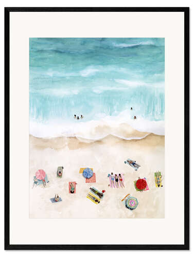 Impression artistique encadrée Semaine à la plage I
