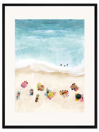 Gerahmter Kunstdruck Strand Woche II