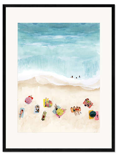 Impression artistique encadrée Semaine à plage II