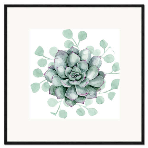 Framed art print Succulent collection B