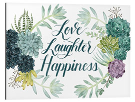 Aluminium print Love laugh happiness (english)