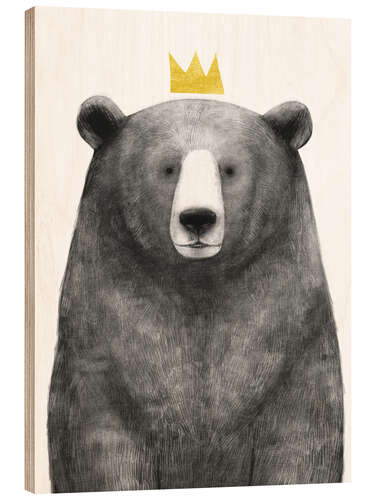 Wood print Royal bear