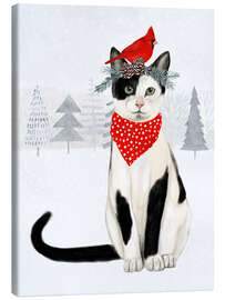 Canvas print Christmas cat