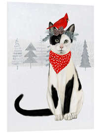 Foam board print Christmas cat