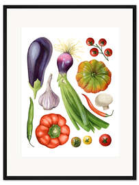 Gerahmter Kunstdruck Häusliche Ernte II