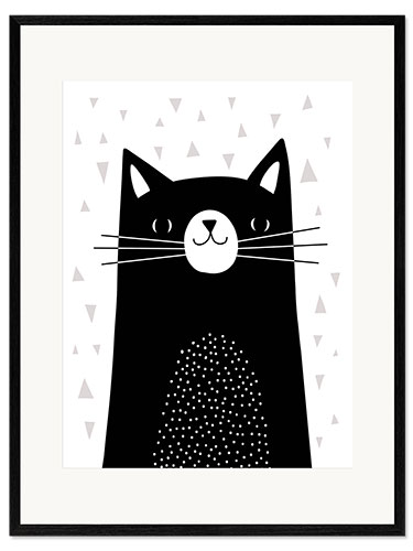 Gerahmter Kunstdruck Liebenswerte Katze