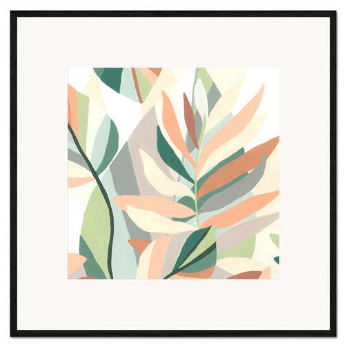 Ingelijste kunstdruk Soft Tropics I