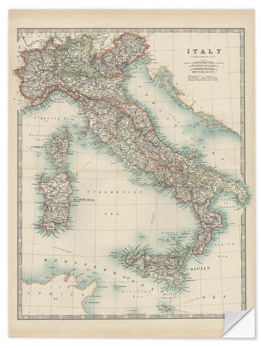 Selvklebende plakat Italy 19th century