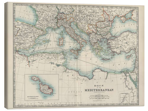 Canvastavla Mediterranean 19th century (English)