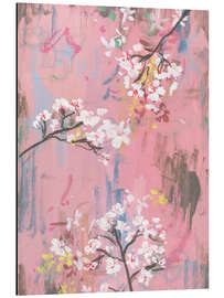 Magnettafel Kirschblüten auf Rosa