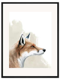 Gerahmter Kunstdruck Waldland Tiere III