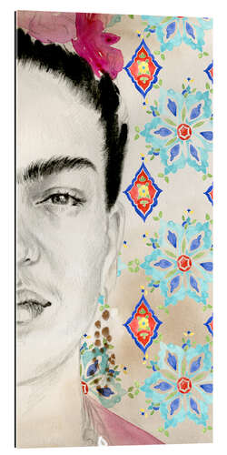 Quadro em plexi-alumínio Frida Kahlo Face