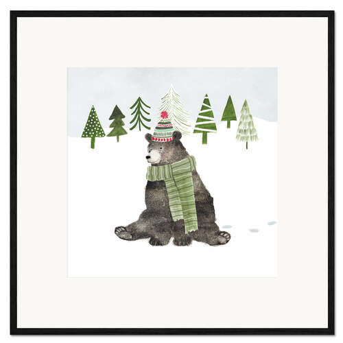 Kunsttryk i ramme Forest Christmas IV