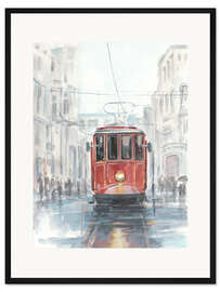 Gerahmter Kunstdruck Straßenbahn Studie I