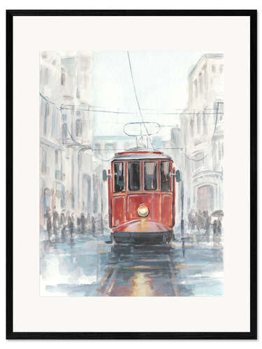 Ingelijste kunstdruk Tram Study I