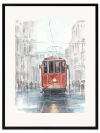 Ingelijste kunstdruk Tram Study I