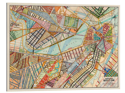 Galleritryck Modern map of Boston