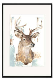 Gerahmter Kunstdruck Moderner Hirsch I