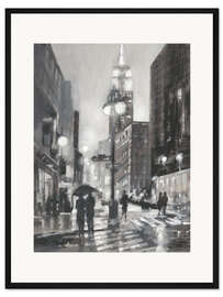 Gerahmter Kunstdruck Beleuchtete Straßen I