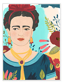 Wandbild  Frida Kahlos Garten - June Erica Vess