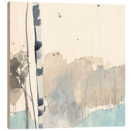 Holzbild Birken im Wald III - Jennifer Goldberger