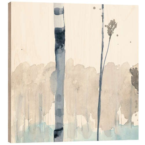 Wood print Birches in the forest II