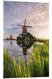 Acrylic print Dutch windmill idyll