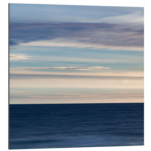 Aluminium print Play of colors at the sea II