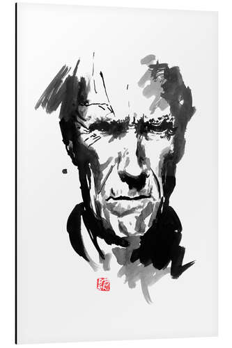 Aluminium print Clint eastwood