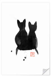 Wall sticker Two cats