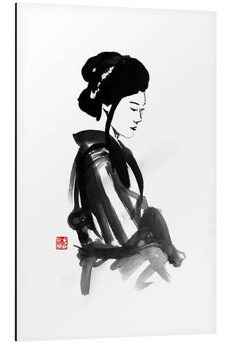 Aluminium print Thinking geisha 02