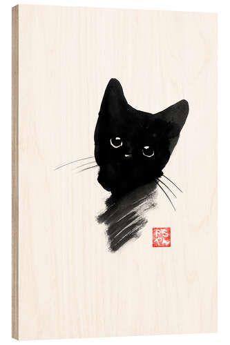 Tableau en bois Tichat le chat