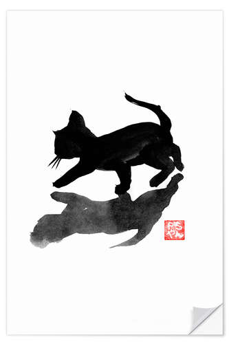 Selvklebende plakat Shadow cat