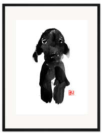 Gerahmter Kunstdruck Süßer Hund