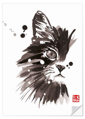 Sticker mural Portrait de chaton