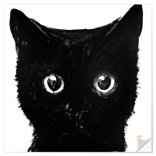 Wandsticker Schwarze Katze