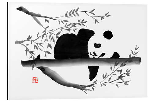 Tableau en aluminium Panda endormi