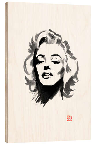 Tableau en bois Marilyn Monroe