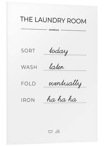 Foam board print The Laundry Room - Laundry Schedule