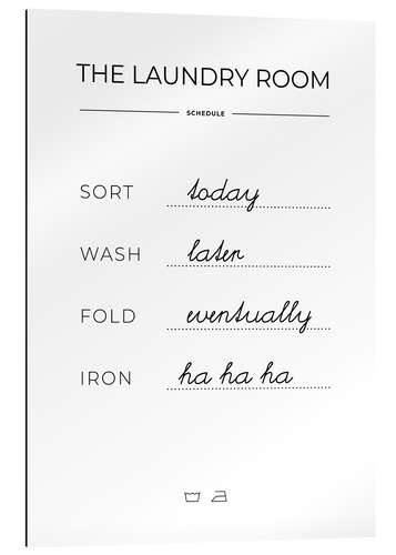 Quadro em plexi-alumínio The Laundry Room - Laundry Schedule