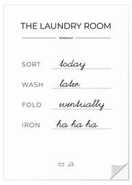 Wall sticker The Laundry Room - Laundry Schedule