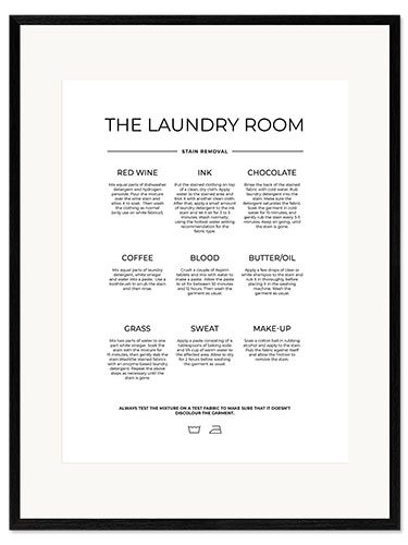 Plakat artystyczny premium w ramie The Laundry Room - Stain Removal