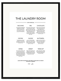 Kehystetty taidepainatus The Laundry Room - Stain Removal