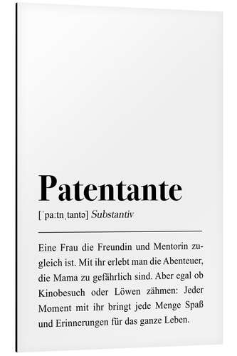 Stampa su alluminio Definizione di madrina (tedesco)