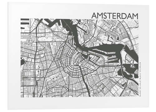 PVC-tavla Amsterdam – city map