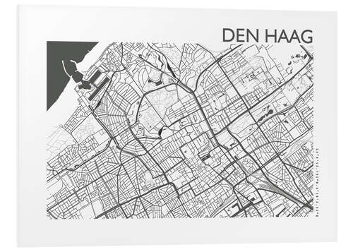 PVC-taulu City map of The Hague