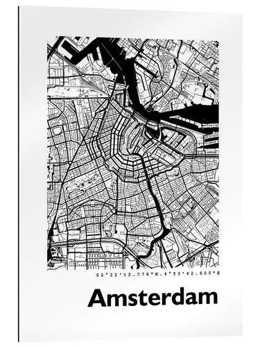 Gallery print City map of Amsterdam