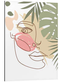 Magnettafel Sommerportrait mit Monstera