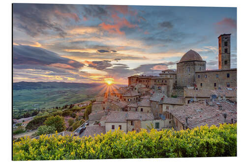 Aluminium print Volterra in Tuscany